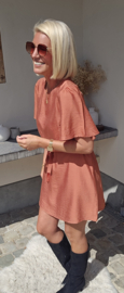 CHALIZE viscose dress rust