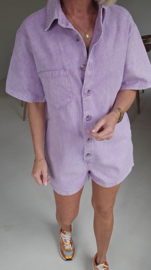 JINA jeans playsuit lilac