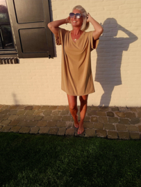 SOFT EASE tee dress camel