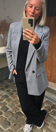 EVIE oversized chevron blazer black