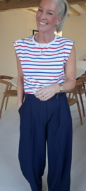 SUZY striped T-shirt golden buttons