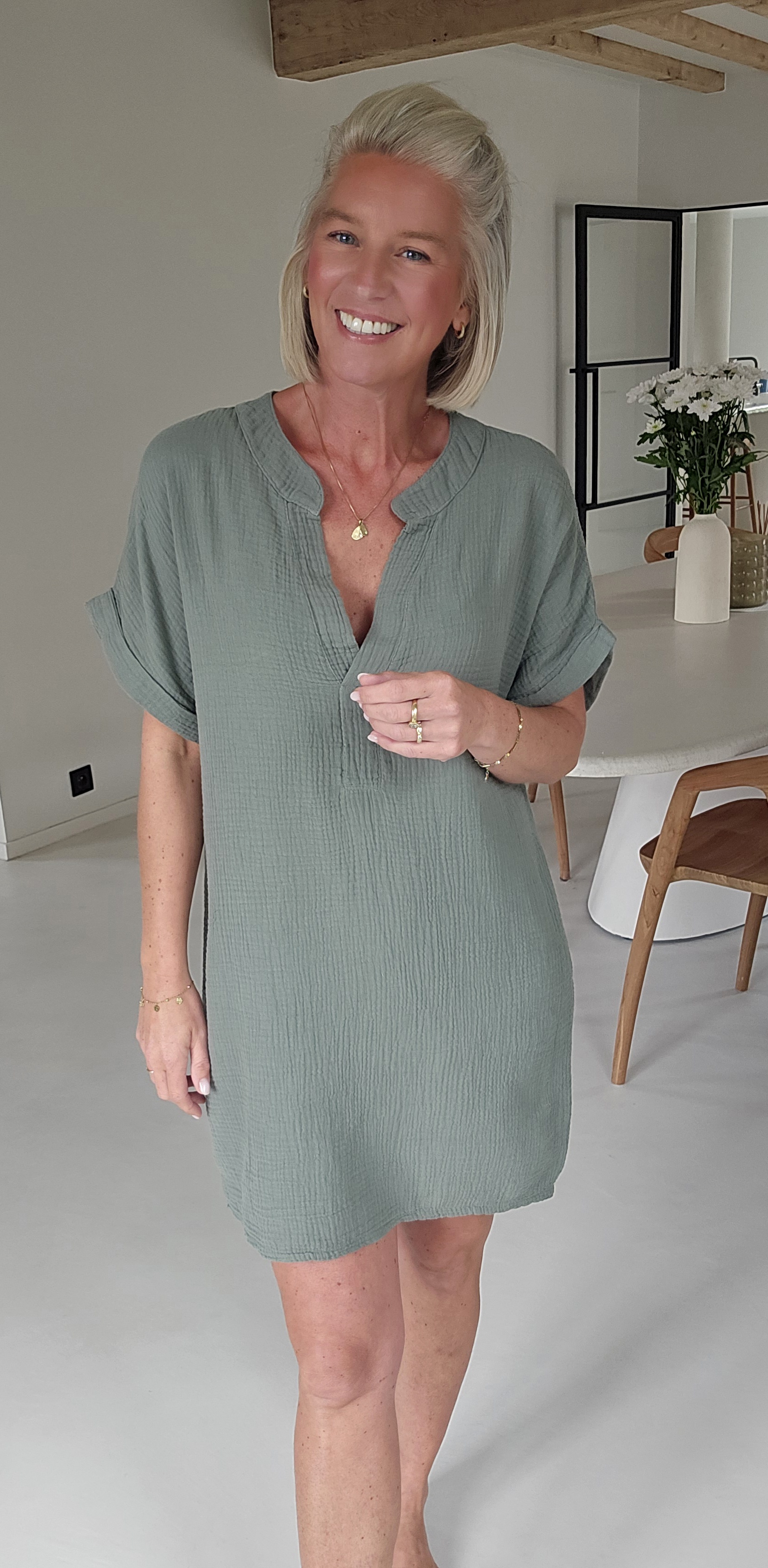 JOYOSA tetra dress khaki