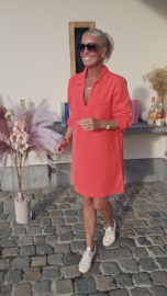 THE PERFECT JEANS 2 longsleeve dress coral