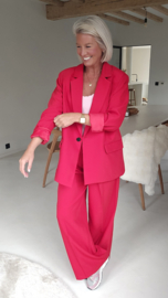 SUNLIT tailored blazer cherry red