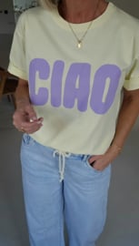 CIAO cotton T-shirt pastel yellow