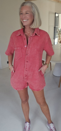JINA jeans playsuit cranberry