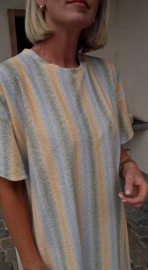 VERO striped terry dress khaki