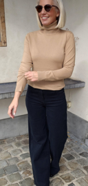 BASIC viscose turtleneck knit camel