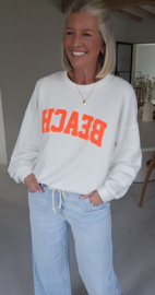 BEACH sweatshirt white