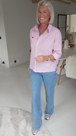 ROSALINE stripe shirt pink