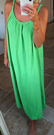 LIJA maxi sleeveless tetra dress green