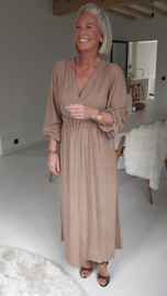 ÉLAN SOIRÉE maxi dress taupe