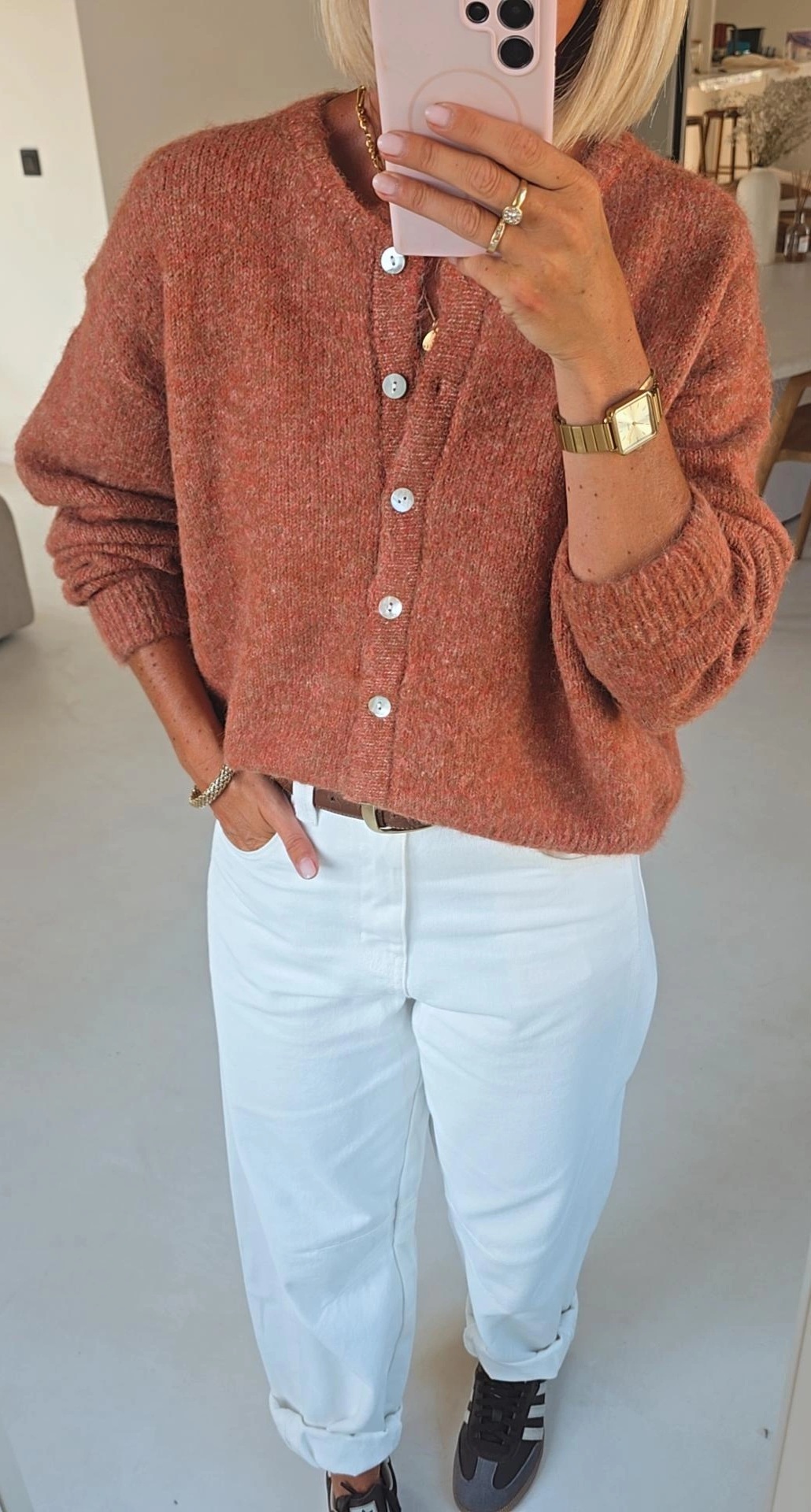 LIESJE cardigan rust