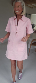 THE PERFECT JEANS dress short-sleeved pink