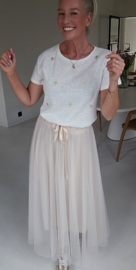 TINI tule skirt beige