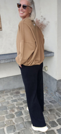 ZITA soft corduroy pants black