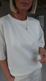 STANNIE short-sleeved sweatshirt off-white