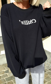 CHILLIN' oversized sweatshirt black
