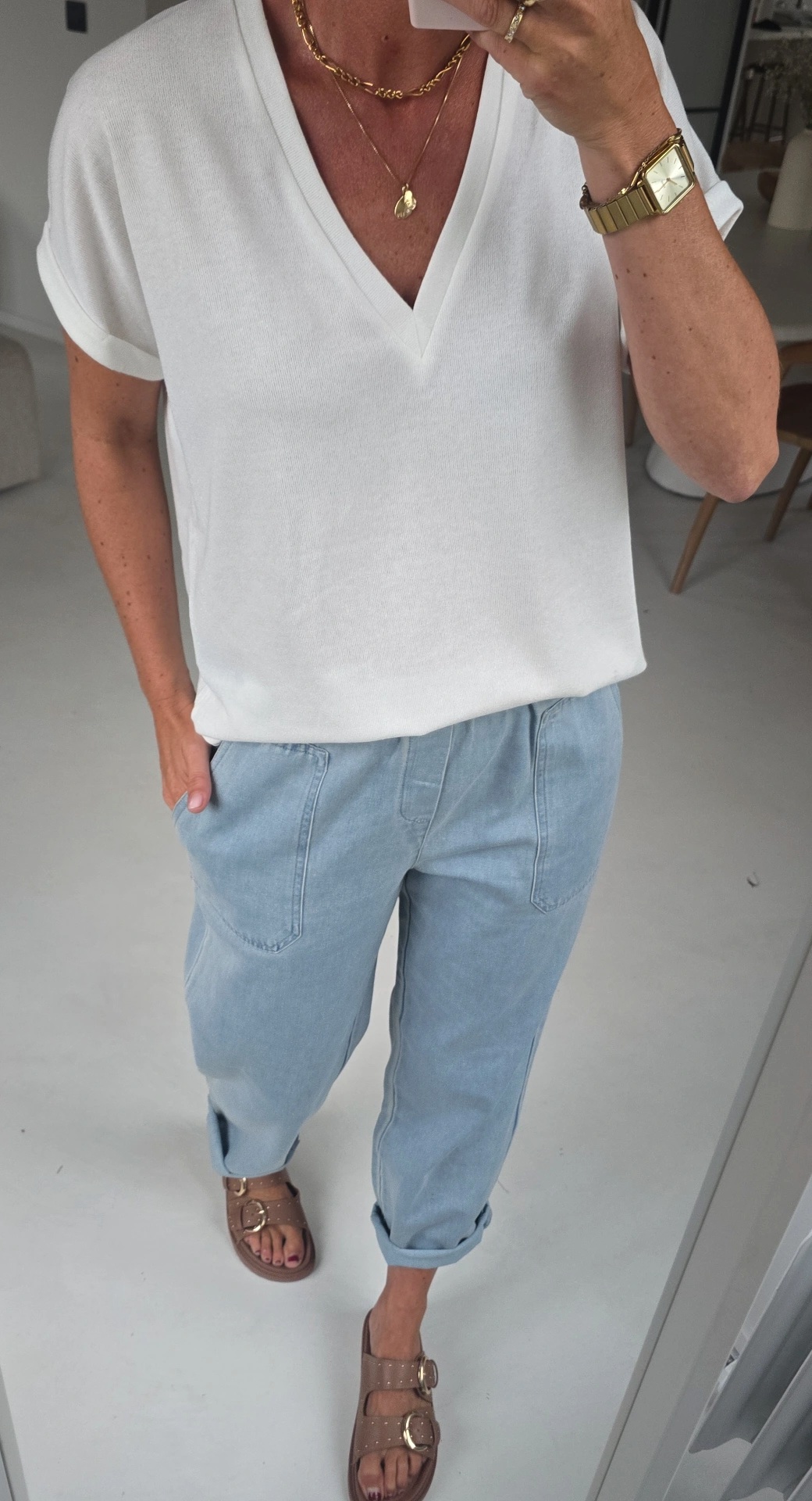 INA viscose tee ecru