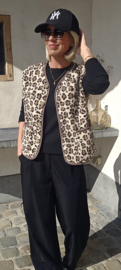 MELIA sleeveless teddy jacket leo