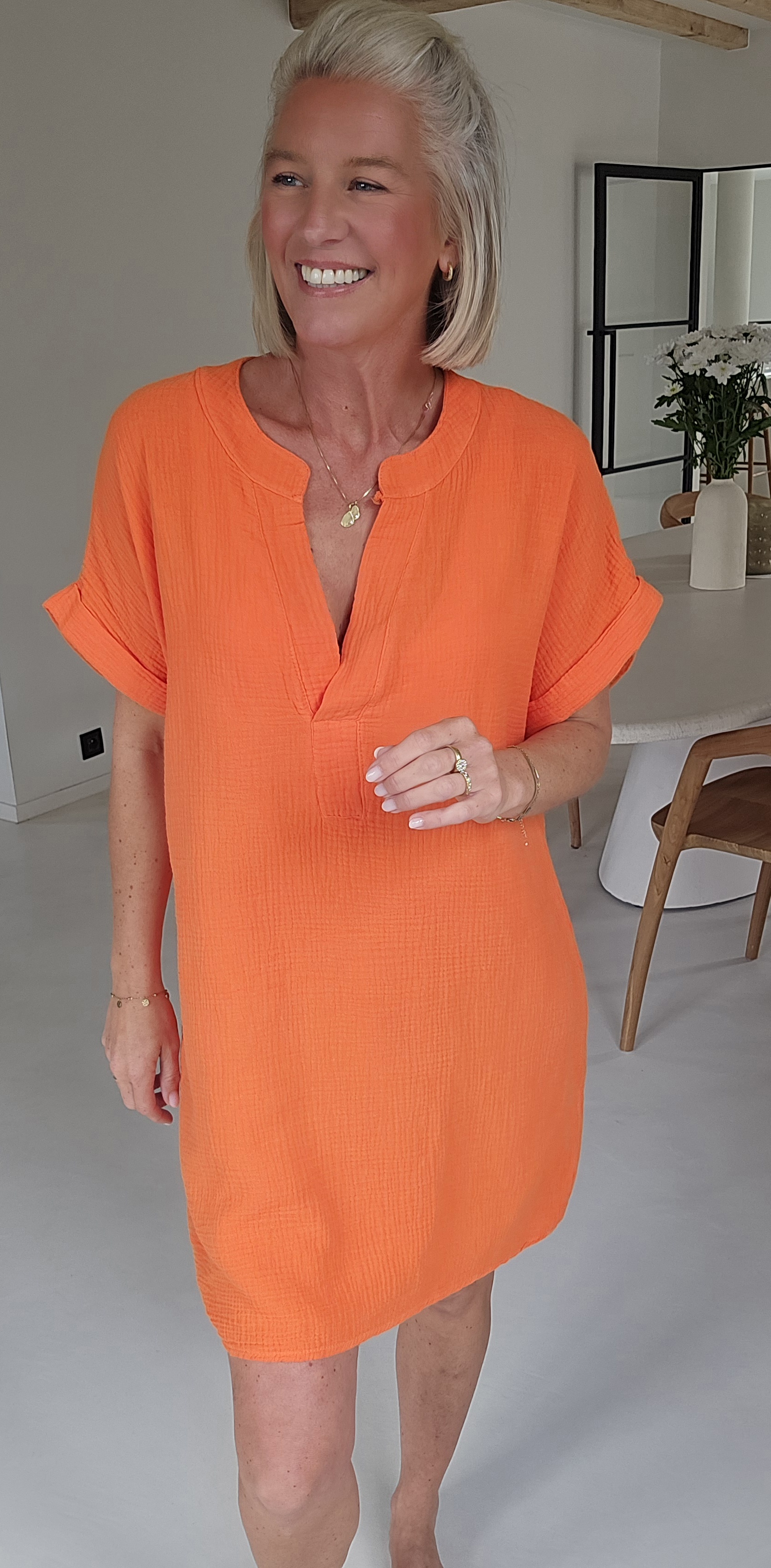 JOYOSA tetra dress orange
