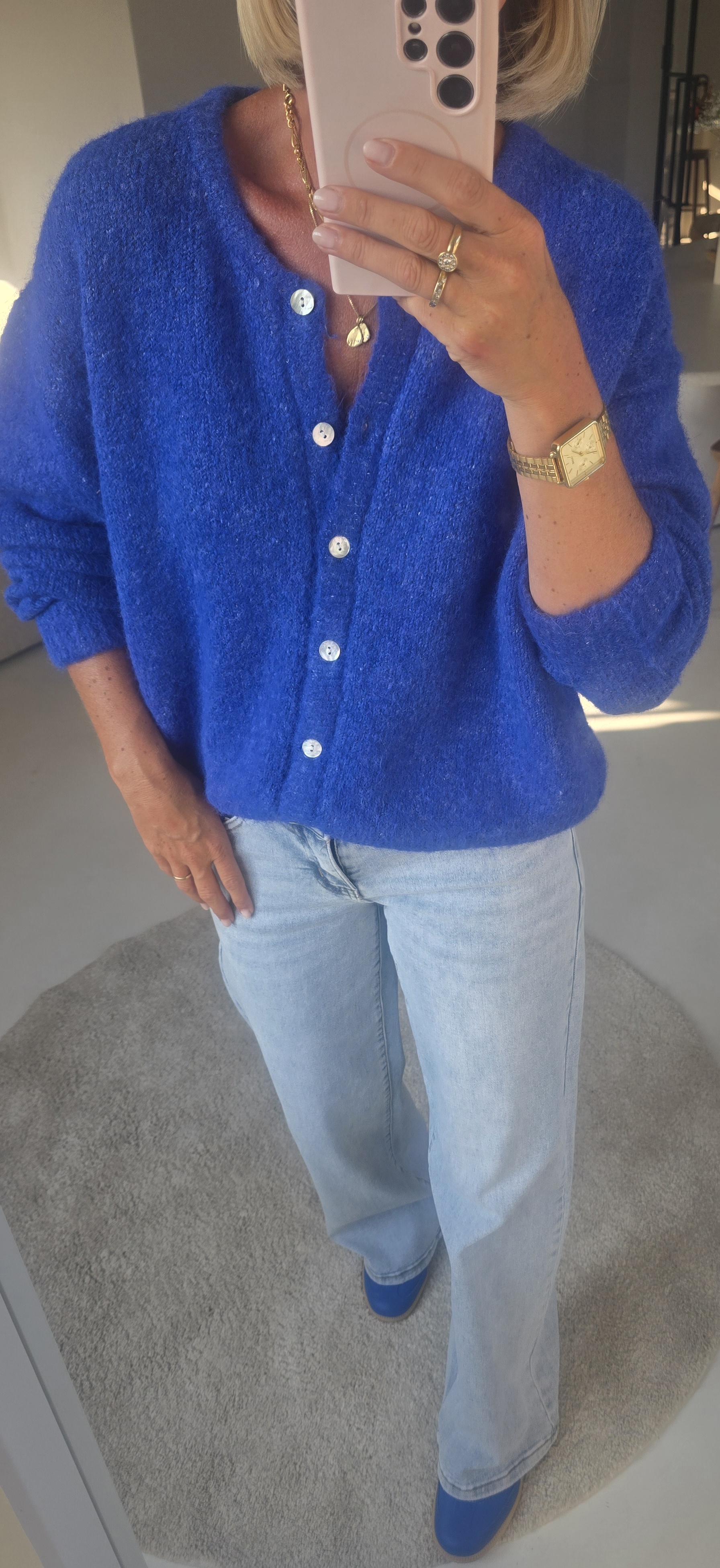 LIESJE cardigan kobalt blue