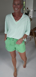 BEVIN cotton paperbag short green