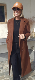 TRUUS maxi coat chocolate