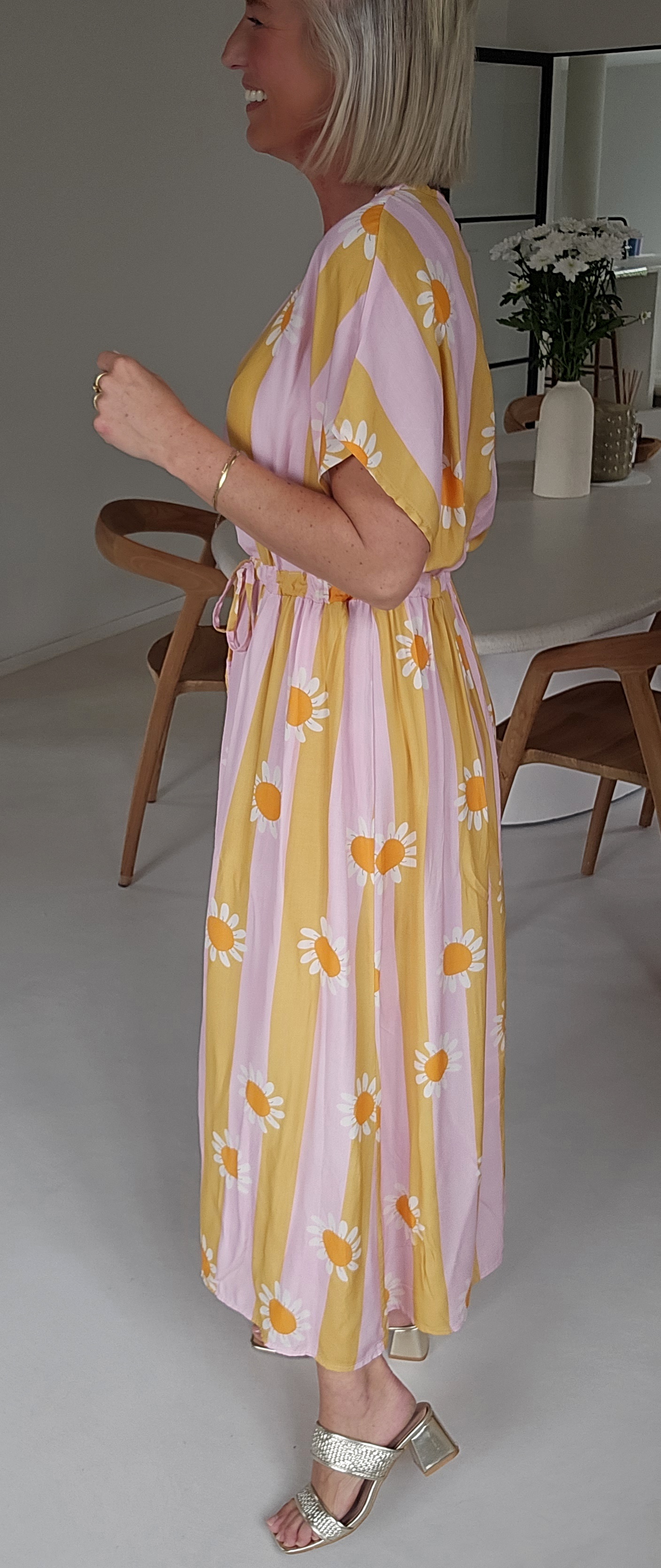 SUMMINE maxi viscose dress pink