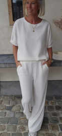 MANDI velvet set white