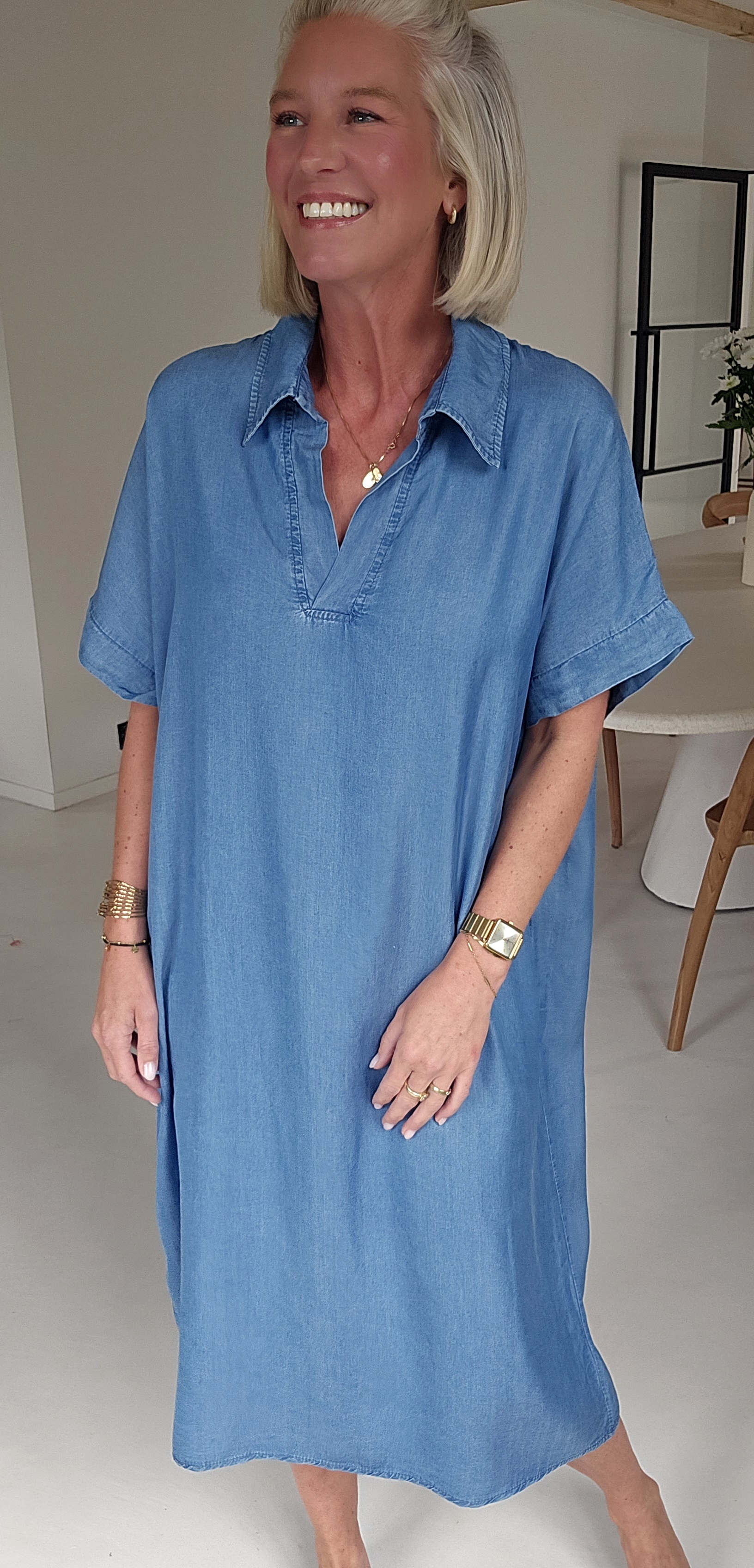 LUNI lyocell shirt dress