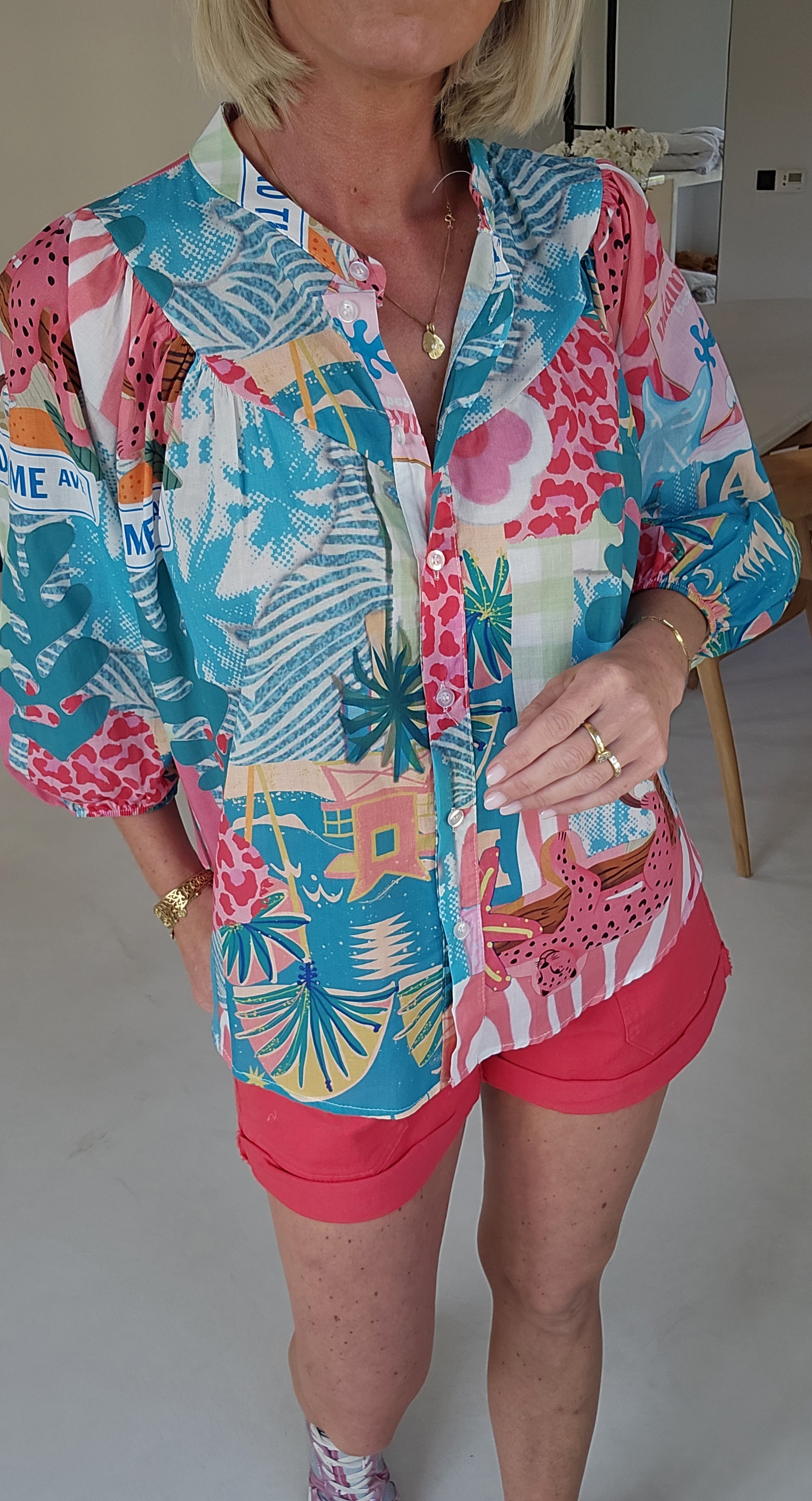 BEA cotton blouse multi 1