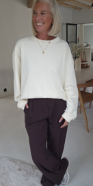 FAUVE oversized cotton sweatshirt ecru