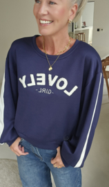 LOVELY GIRL sweatshirt navy