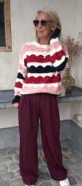 HELEN tailored loose pants burgundy