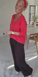 ANITI oversized v-neck knit soft red