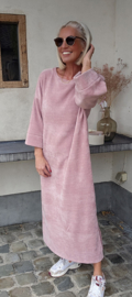 MANDU soft velvet maxi dress soft old pink