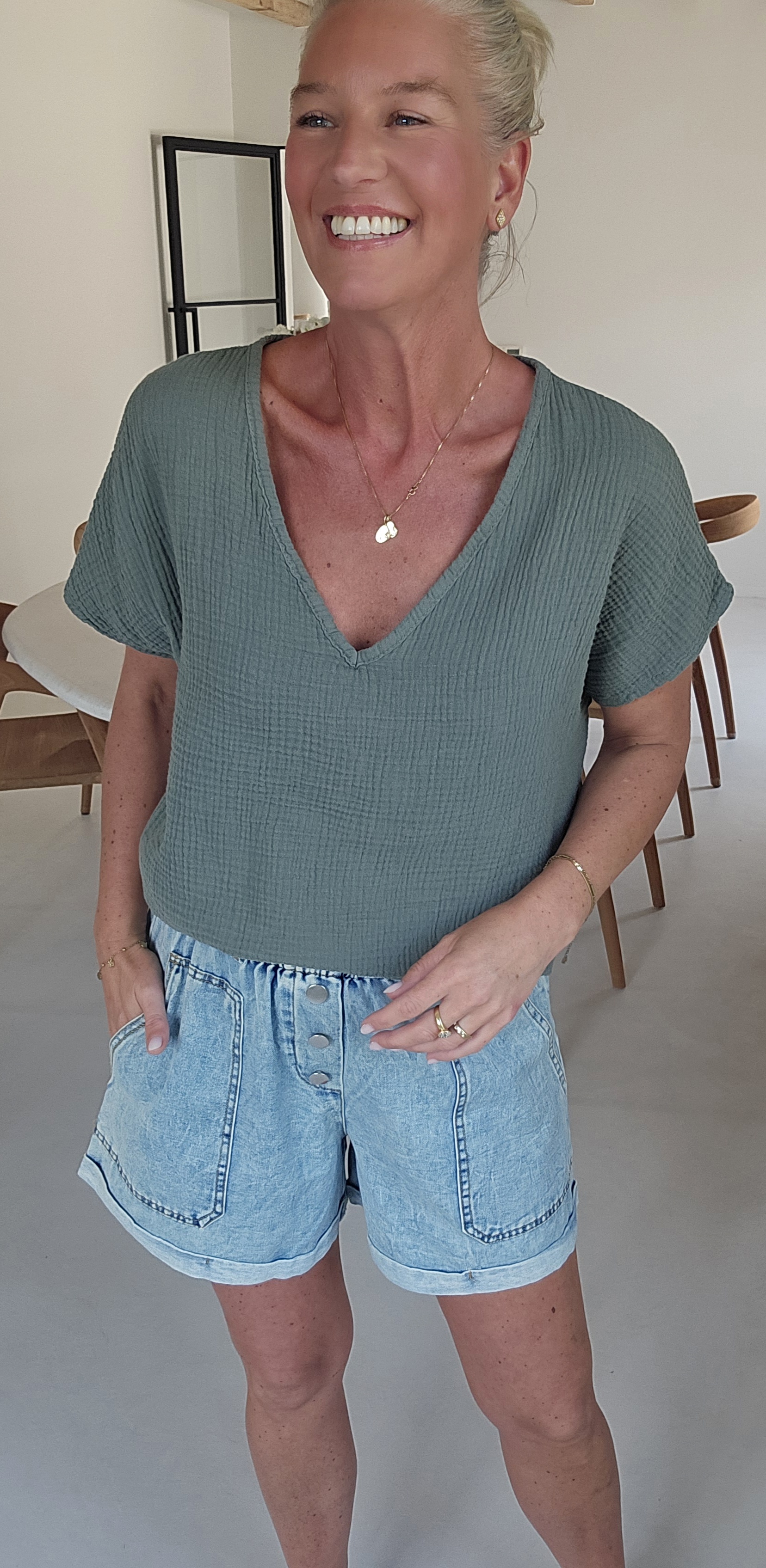 AMALFI tetra tee khaki