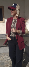 BASIC LEO blazer burgundy