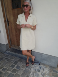 THE PERFECT JEANS 2 short-sleeved dress beige