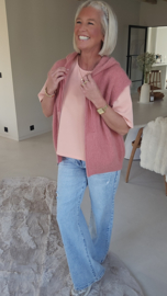 PALM BREEZE zip gilet salmon