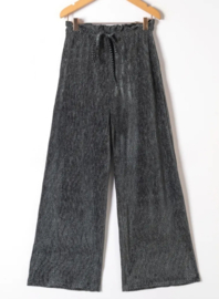 ARIEL lurex wide leg pants grey