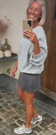 HAPPY IN A MILLION LITTLE WAYS sweatshirt grey