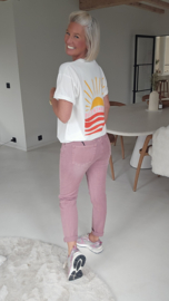 BEACH CLUB SUNSET tee white