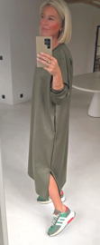 CELIA maxi sweatshirt dress khaki
