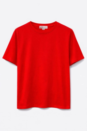 SOLARA basic cotton tee curve red