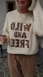 WILD AND FREE knit beige leo