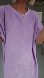 MANDIE soft velvet maxi dress pastel lilac