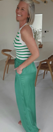 SALLI satin loose pants green