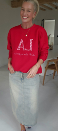 LA sweatshirt red